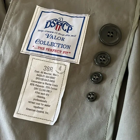 DSCP • Valor Collection Men’s All Weather Military Trench Rain Coat - Picture 7 of 8